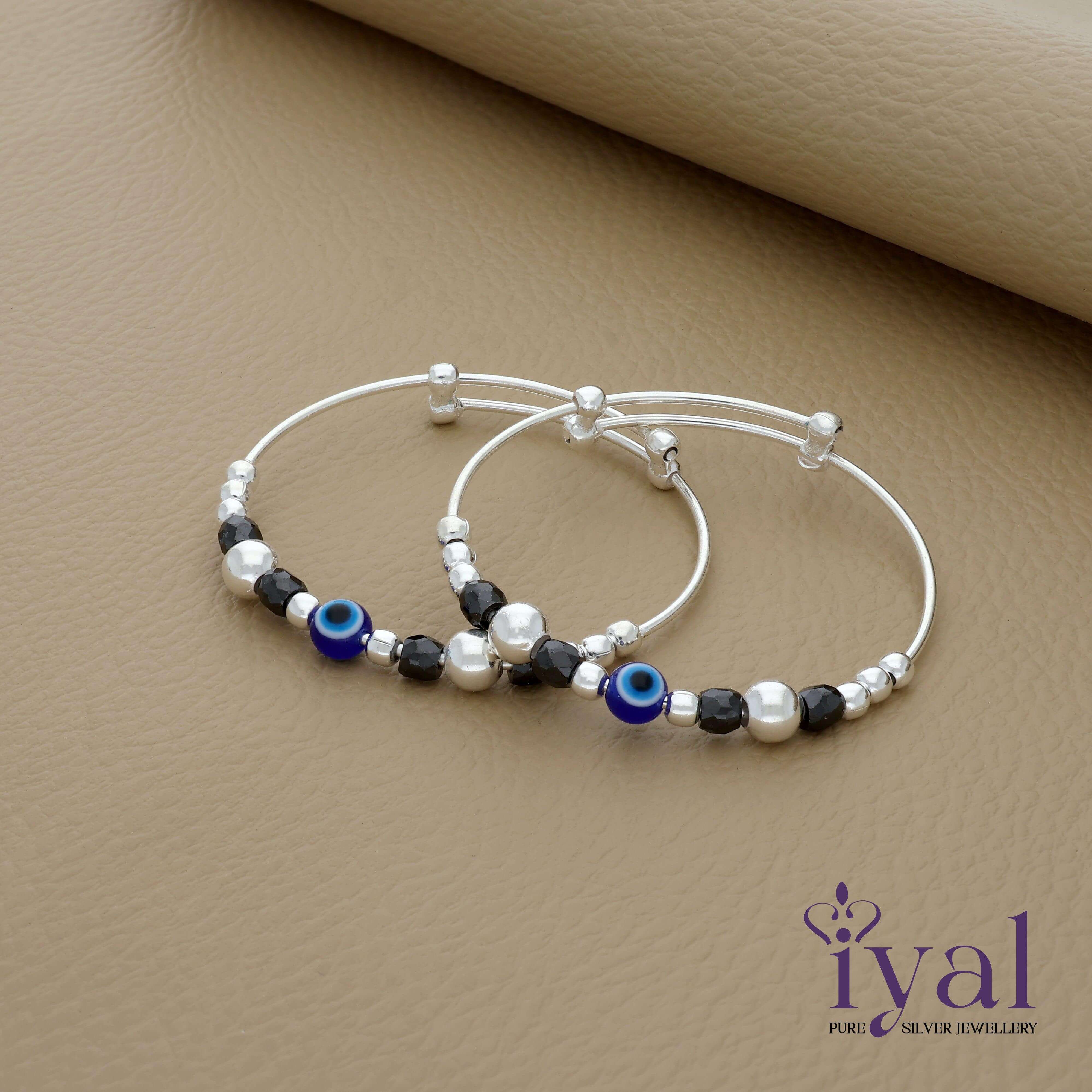 Radiant Evil Eye Silver Nazariya for New Born Baby (0 5Yrs)