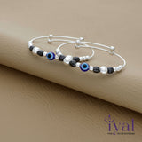 Radiant Evil Eye Silver Nazariya for New Born Baby (0 - 5Yrs)