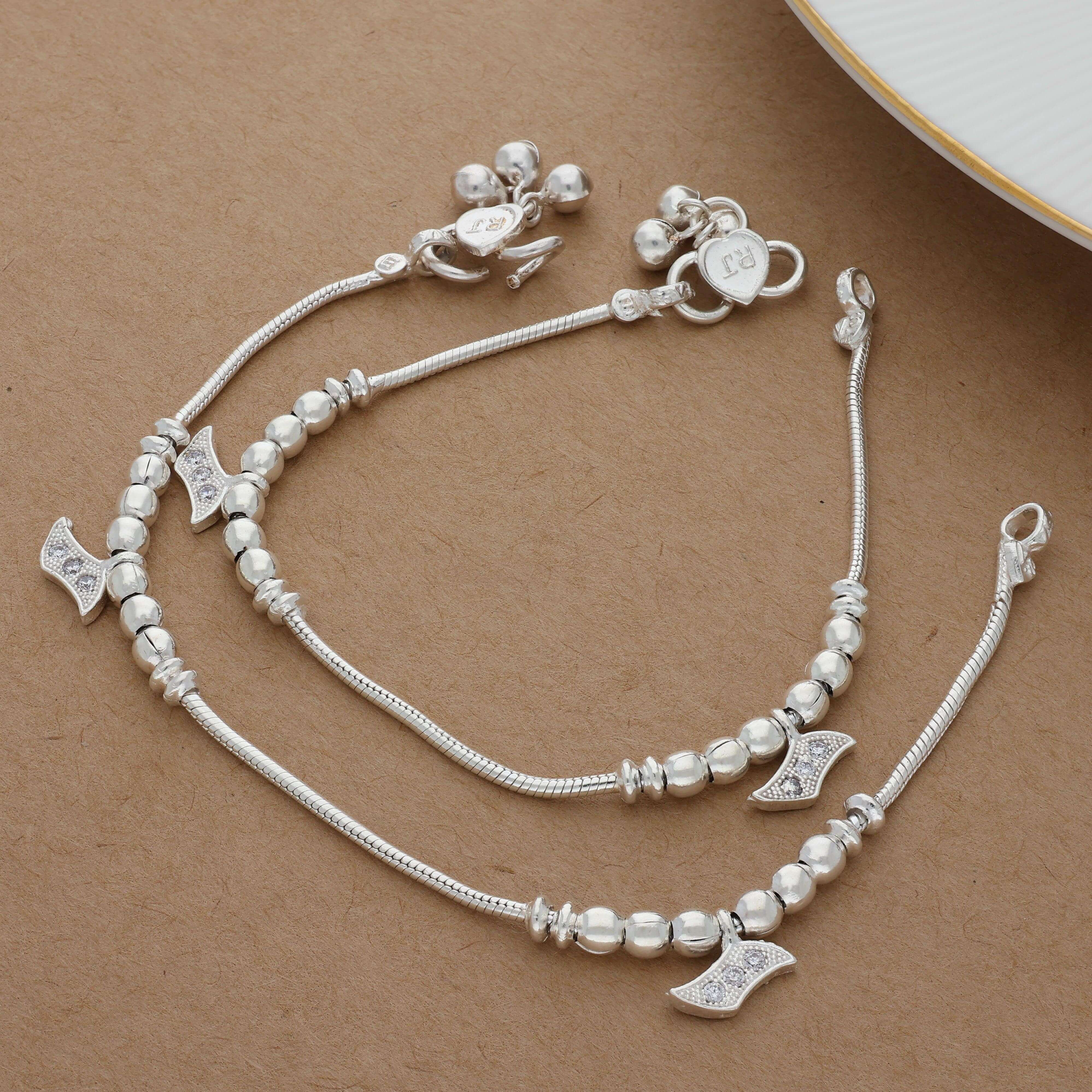 Radiant Classic Silver Anklet - Main Image