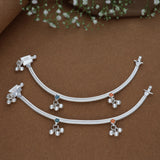 Attractive Classic Silver Anklet for Kids(2 to 3years)