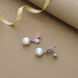 Enchanting Pearl Drop 925 Silver Earring