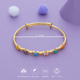 Golden Flutter 18K Gold Polish Silver Kid Bangle(0–5 Yr)