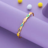 Golden Flutter 18K Gold Polish Silver Kid Bangle(0–5 Yr)
