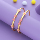 Blossom Bow 18K Gold Polish Silver Kid Bangle(0-5 Yrs)