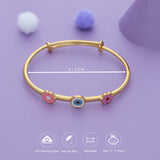 Bloom Shield 18K Gold Polish Silver Kid Bangle(0-5 Yrs)