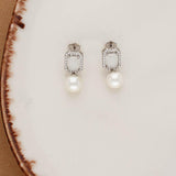 Radiant Silver White Pearl Drop Earring For Women & Teen