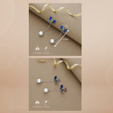 Vibrant Blue Butterfly 925 Silver Drop Earring