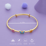 Blooming Wings 18K Gold Polish Silver Kid Bangle (0–5 Yr)