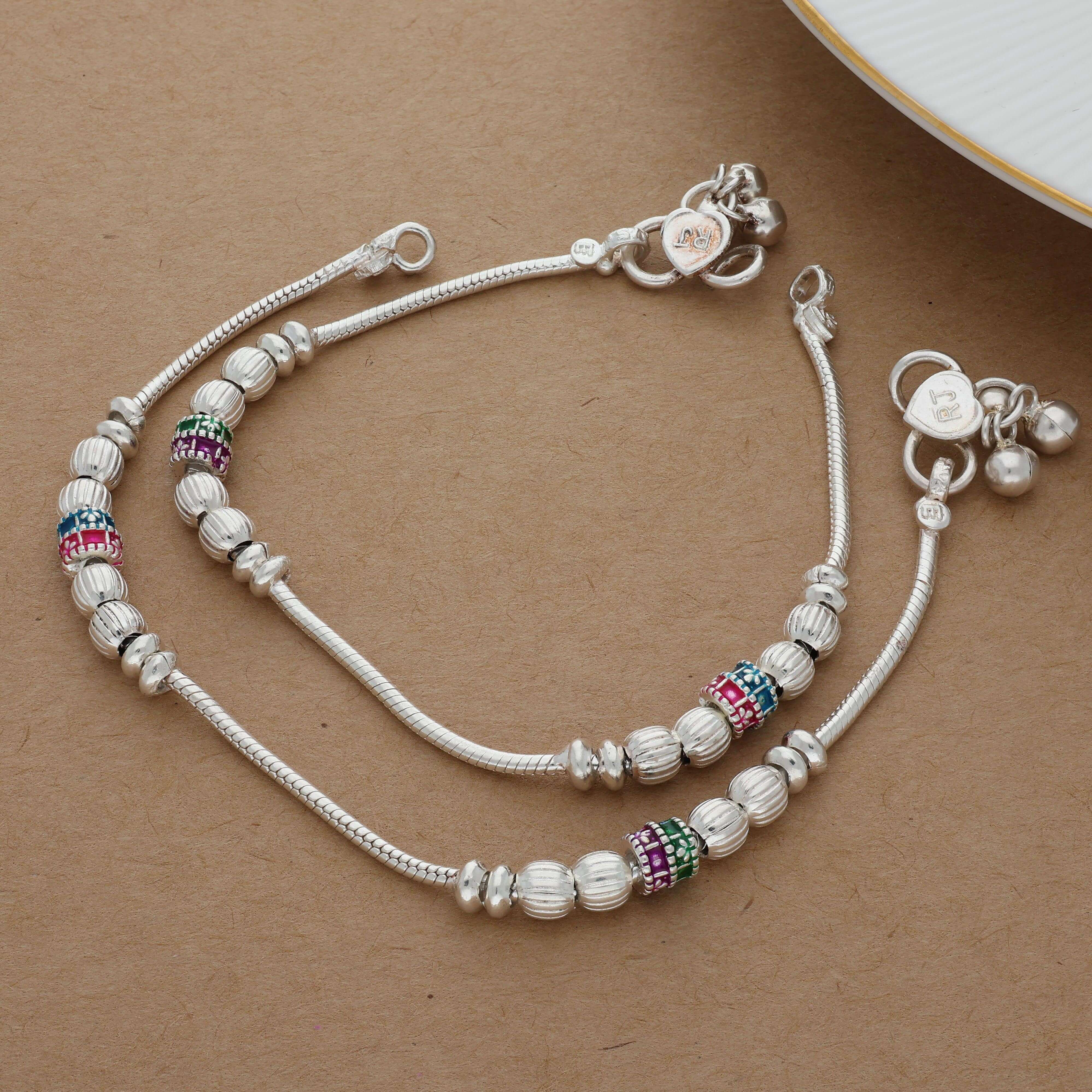 Luminous Classic Silver Anklet – Iyal Silver