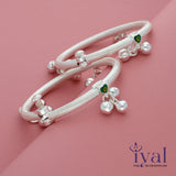 Super classic Silver Anklet for Baby Girl with Bells(1-2yrs)