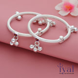 Super classic Silver Anklet for Baby Girl with Bells(1-2yrs)