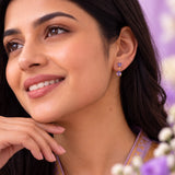 Purple Dew Gold Polish 925 Silver Drop Earring
