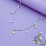 925 Silver Pear Crystal Charm Necklace for Women