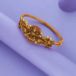 925 Silver Divine Lakshmi Gold Polish Kada
