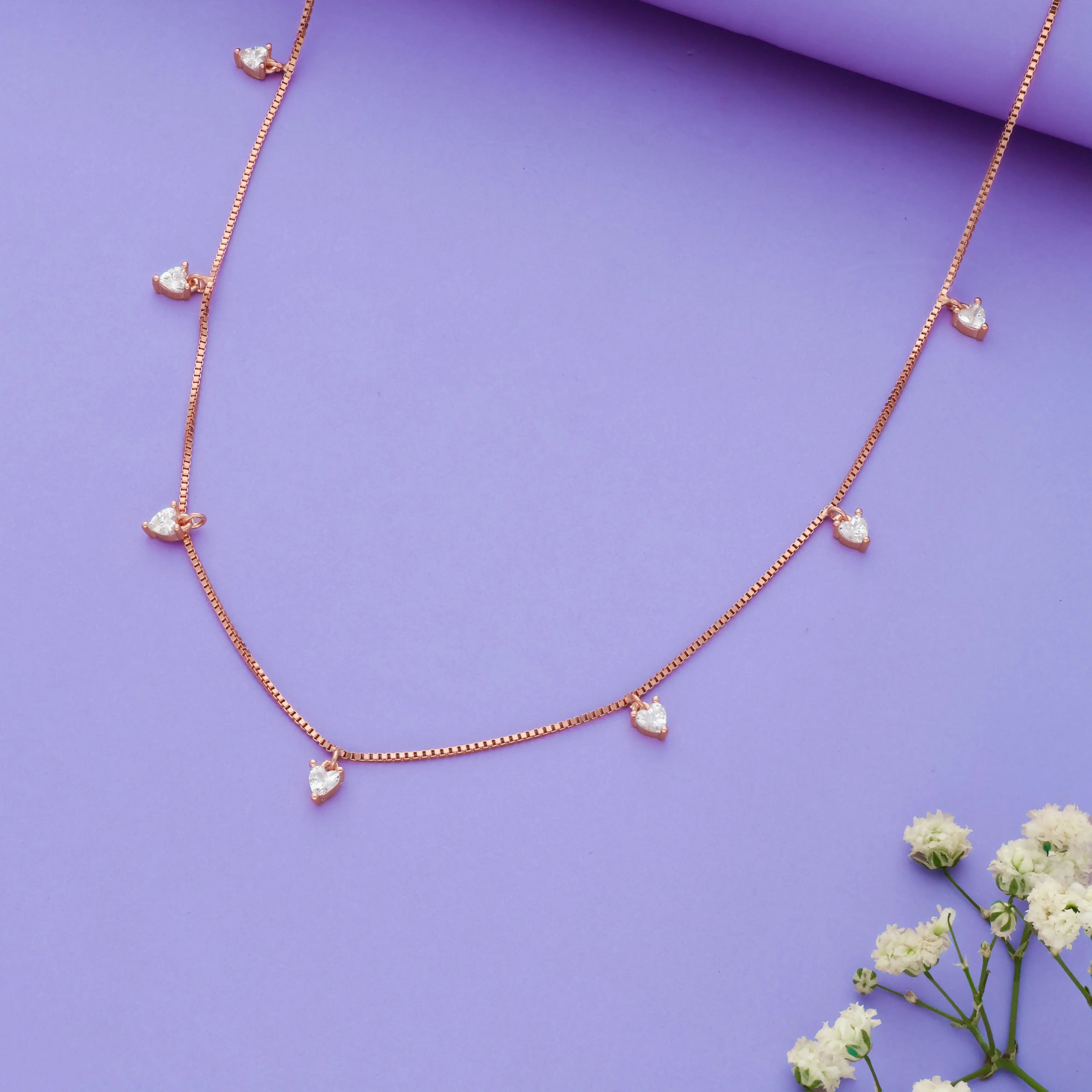 sterling silver heart charm necklace