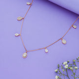 925 Silver Pear Crystal Charm Necklace for Women