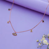925 Silver Black Evil Eye Charm Necklace for Women