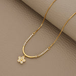 925 Sterling Silver Flower Charm Necklace