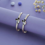 925 Silver Classic Mickey Mouse Adjustable Kids Bangles (0-5 Yrs)