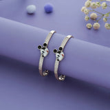 925 Silver Classic Mickey Mouse Adjustable Kids Bangles (0-5 Yrs)