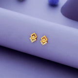 925 Silver Dainty Interlocking Square Kids Studs