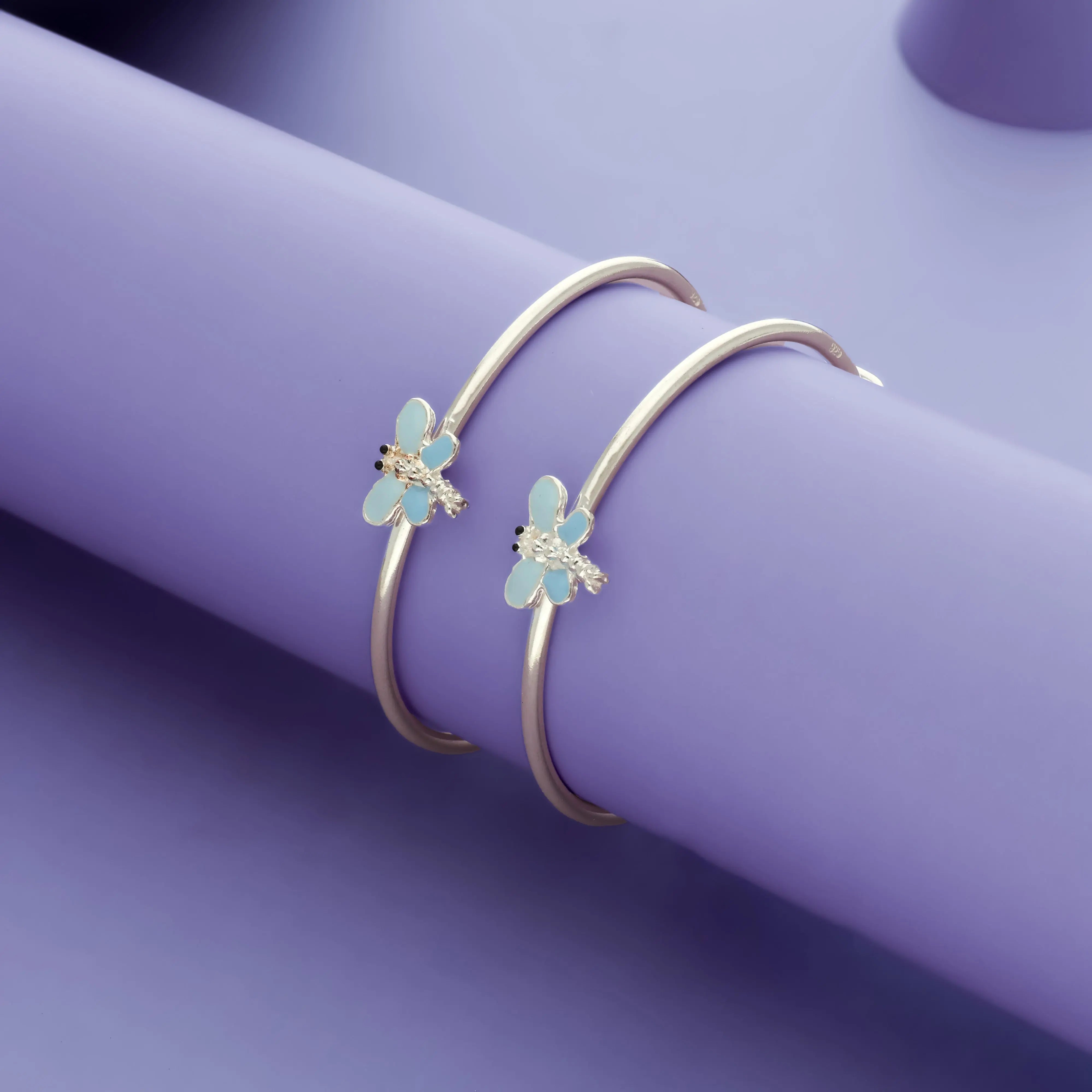 925 Silver Enchanted Butterfly Kids Bangle