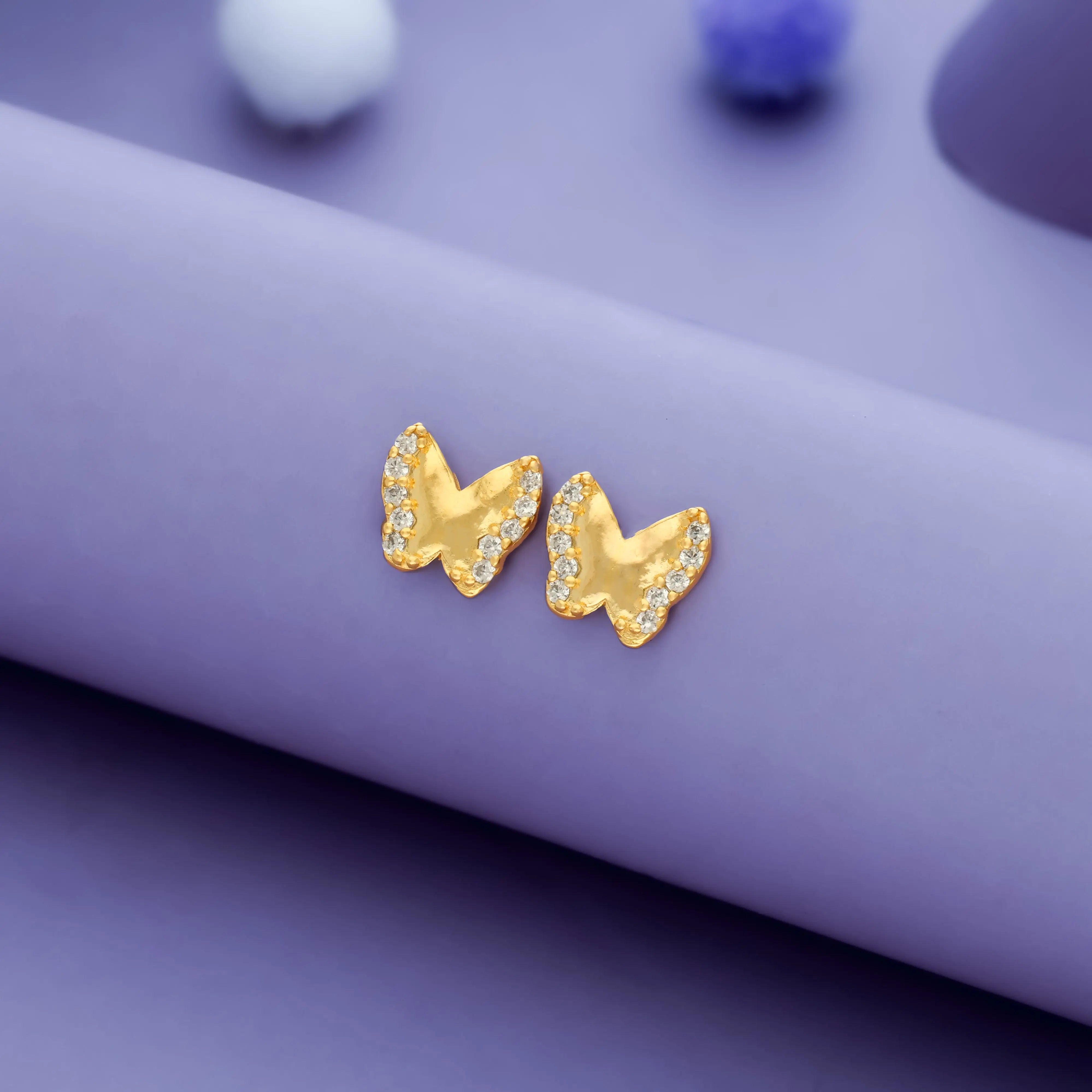 925 Silver Fairy Wings Kids Studs for Children