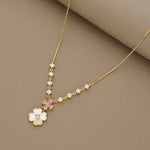 925 Silver Floral Charm Necklace