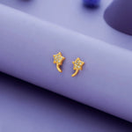 925 Silver Gilded Stardust Studs for Little Girls