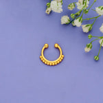 925 Silver Gold Polish Crown Septum Earring