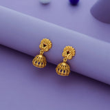 925 Silver Gold Polish Twin Peacock Design Jhumkas