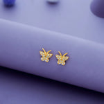 925 Silver Graceful Wings Kids Stud Earrings