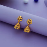 925 Silver Jhumkas with Traditional Flower Pattern