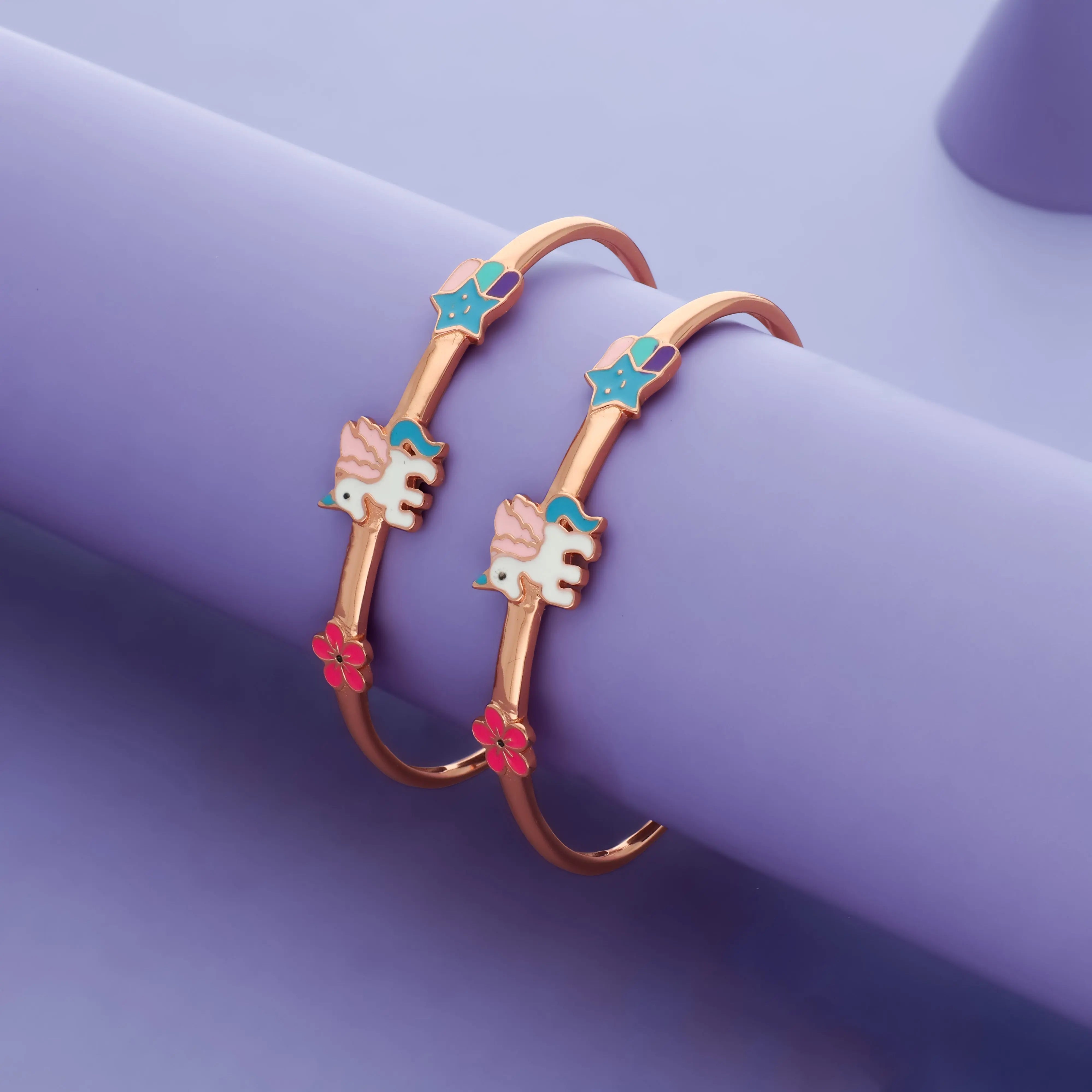 925 Silver Magical Unicorn Kids Bangles