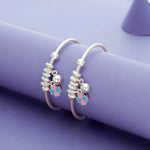 925 Silver Pink & Blue Clover Charm Kid Bangles