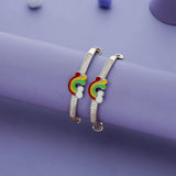 925 Silver Rainbow Skies CZ Kids Bangles (0-5 Yrs)