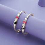 925 Silver Red and Black Enamel Baby Bangles