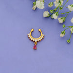 925 Silver Ruby Bloom Septum Earring