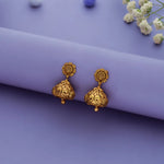 925 Silver Temple Bloom Jhumka Earrings