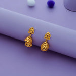 925 Silver Traditional Chain Drop Jhumka Earrings