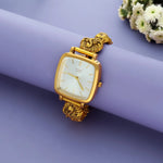 925 Silver Traditional Nakashi Work Antique Gold Finish Watch