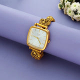 925 Silver Traditional Nakashi Work Antique Gold Finish Watch