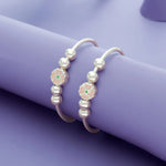 925 Sterling Silver Spring Bloom Bangles for Children