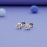 925 Sterling Silver Stone Stud Earrings for Girls & Kids