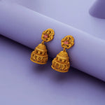 925 Sterling Silver Traditional Lakshmi Temple Jhumkas