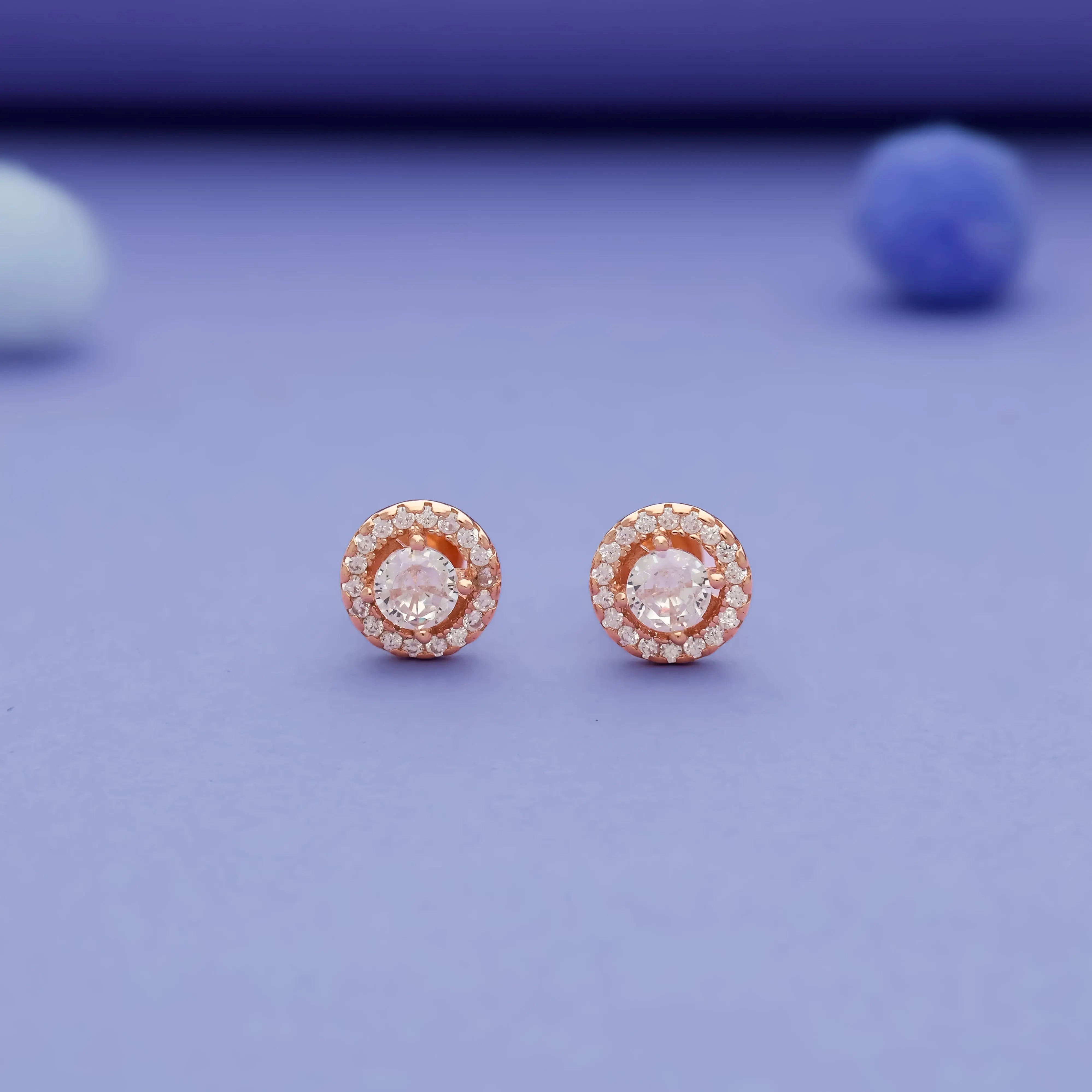 925 Sterling Silver White Cubic Zircon (CZ) Stone Kids Stud