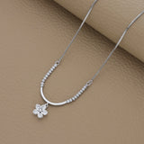 925 Sterling Silver Flower Charm Necklace