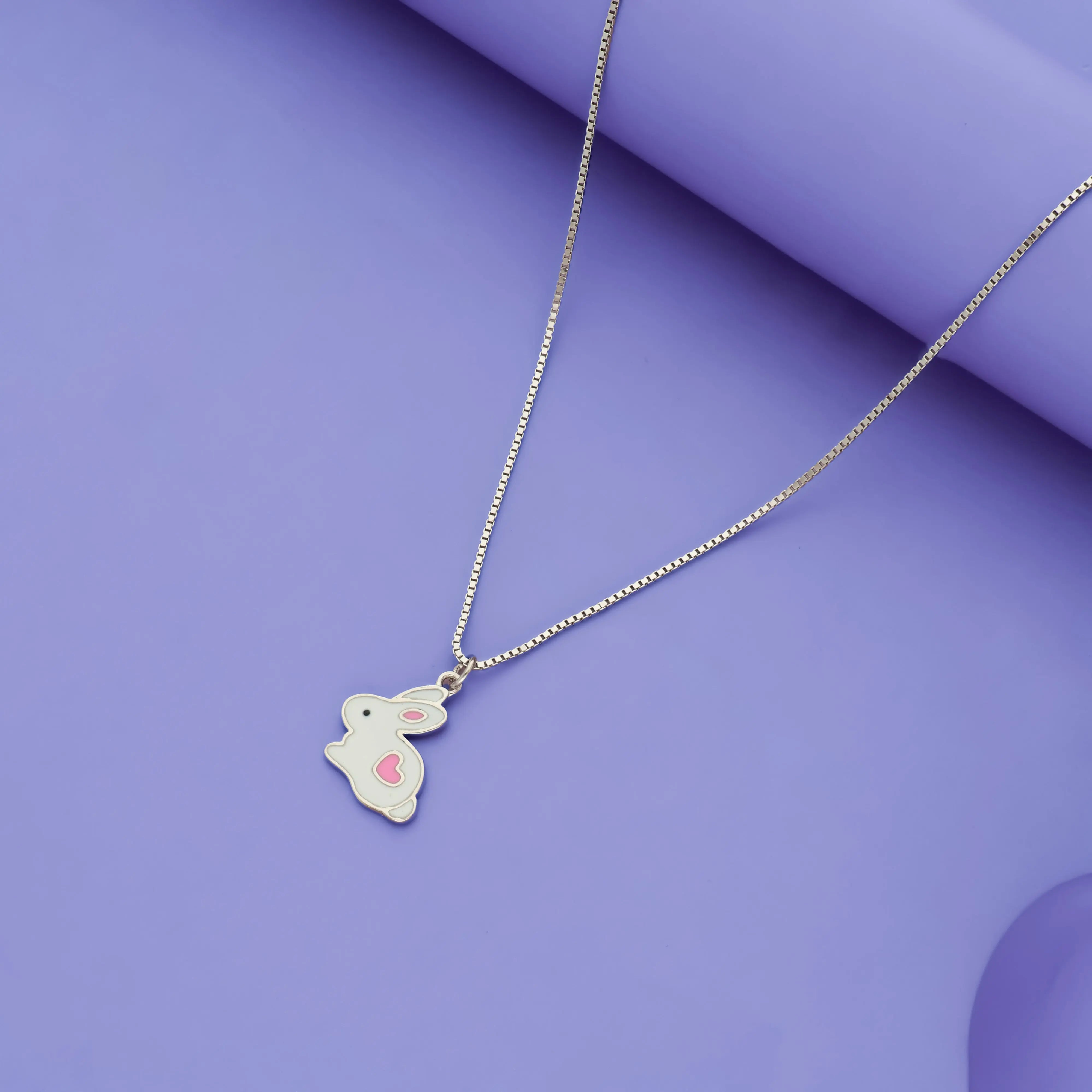 925 Silver Cute Rabbit Baby Pendant