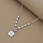 925 Silver Floral Charm Necklace