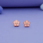 925 Silver Floral Kids Studs with Secure South Screw Back